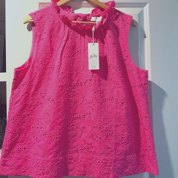 Lilly Pulitzer eyelet sleeveless top NWT - Picture 1 of 6